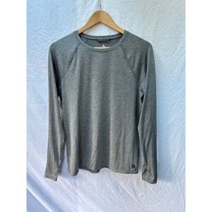 LL Bean Long Sleeve Athletic Shirt Gray Women Performance Top Large
